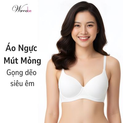 Áo ngực mút đúc mỏng WANNABE áo chíp gọng dẽo form chuẩn ôm ngực tạo sự đầy đặn rất thoải mái ANT09