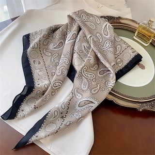 Khăn bandana satin lụa vuông nam nữ kèm đai 70x70cm