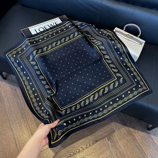 Khăn bandana satin lụa vuông nam nữ kèm đai 70x70cm