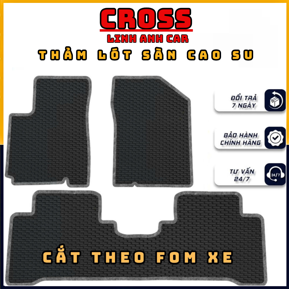 Thảm LÓT SÀN CAO SU Toyota Cross, cắt sẵn may viền