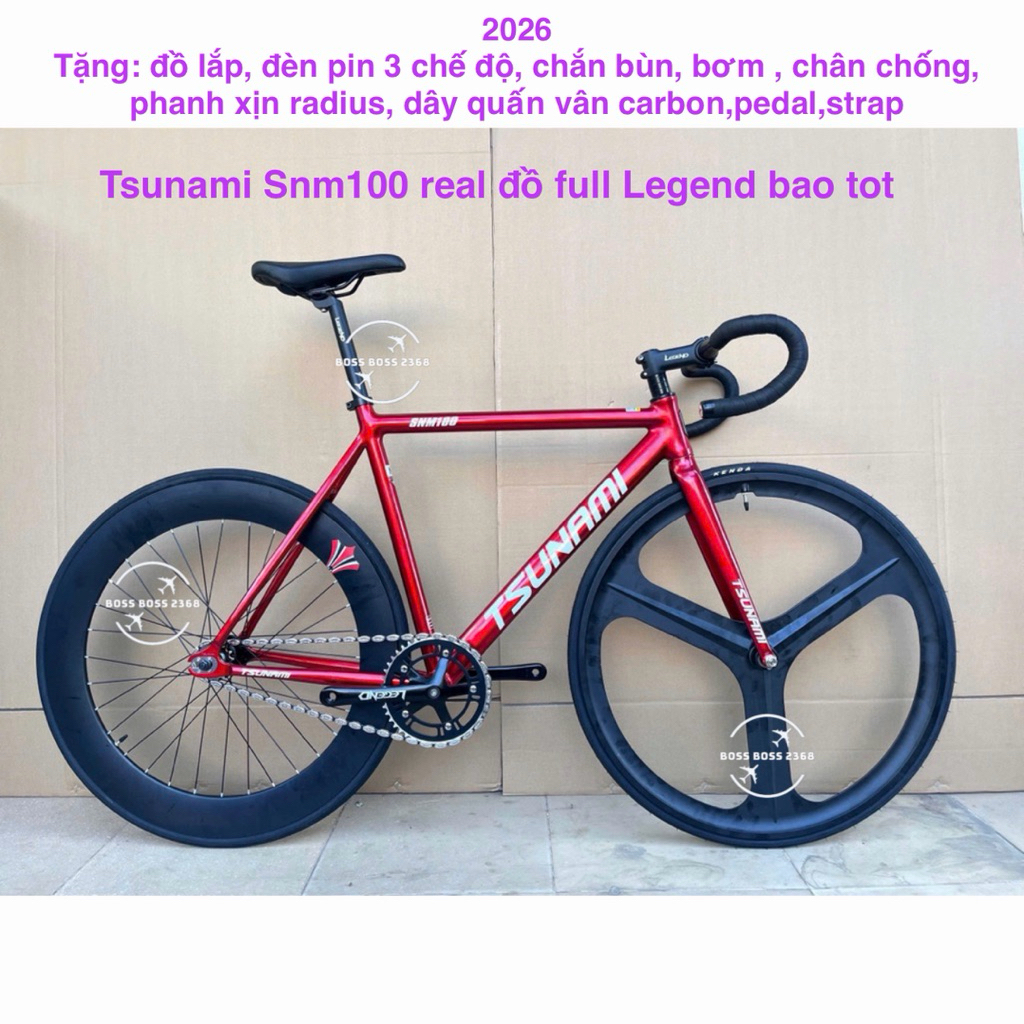 (có sẵn)Xe đạp Fixed Gear Tsunami SNM100 full legend Real HÀNG real( tặng nhiều đồ)