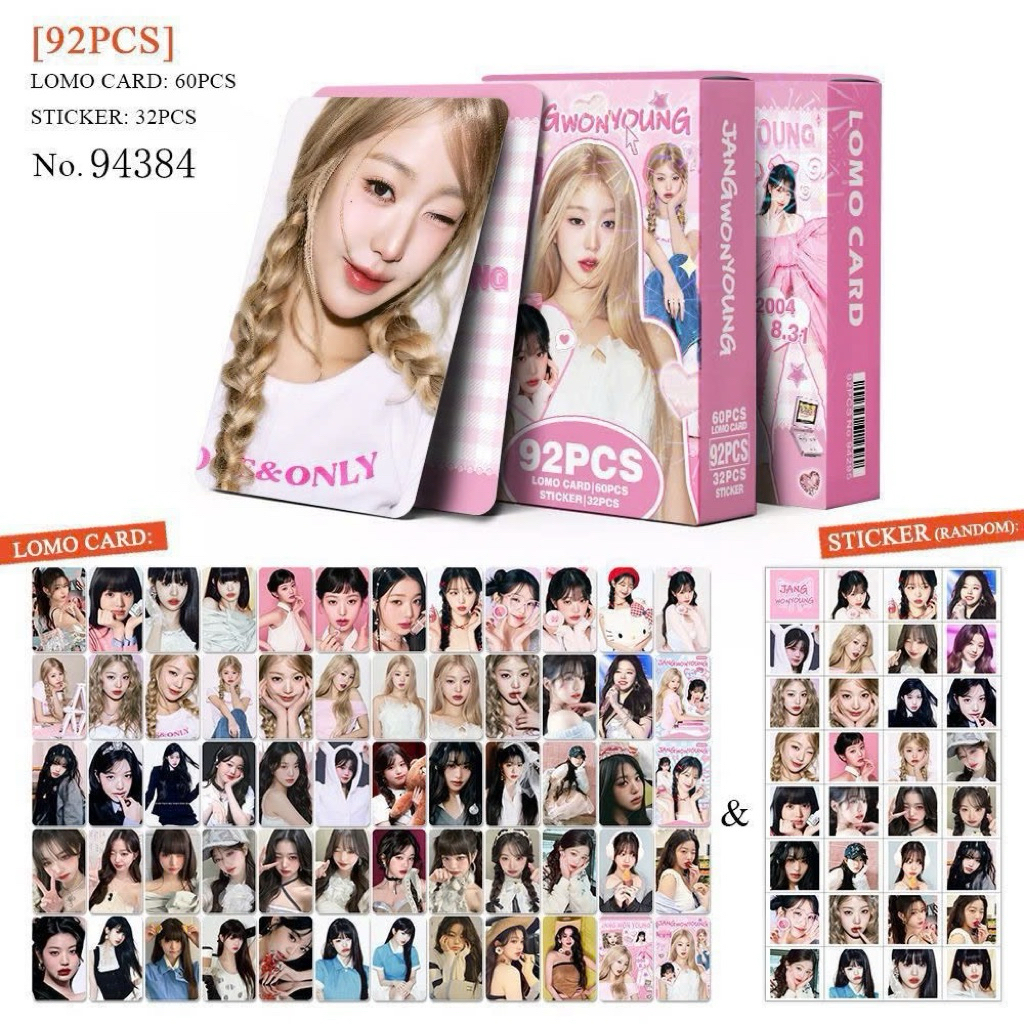 Set 60 lomo card and 32 stickers IVE- WONYOUNG 2026