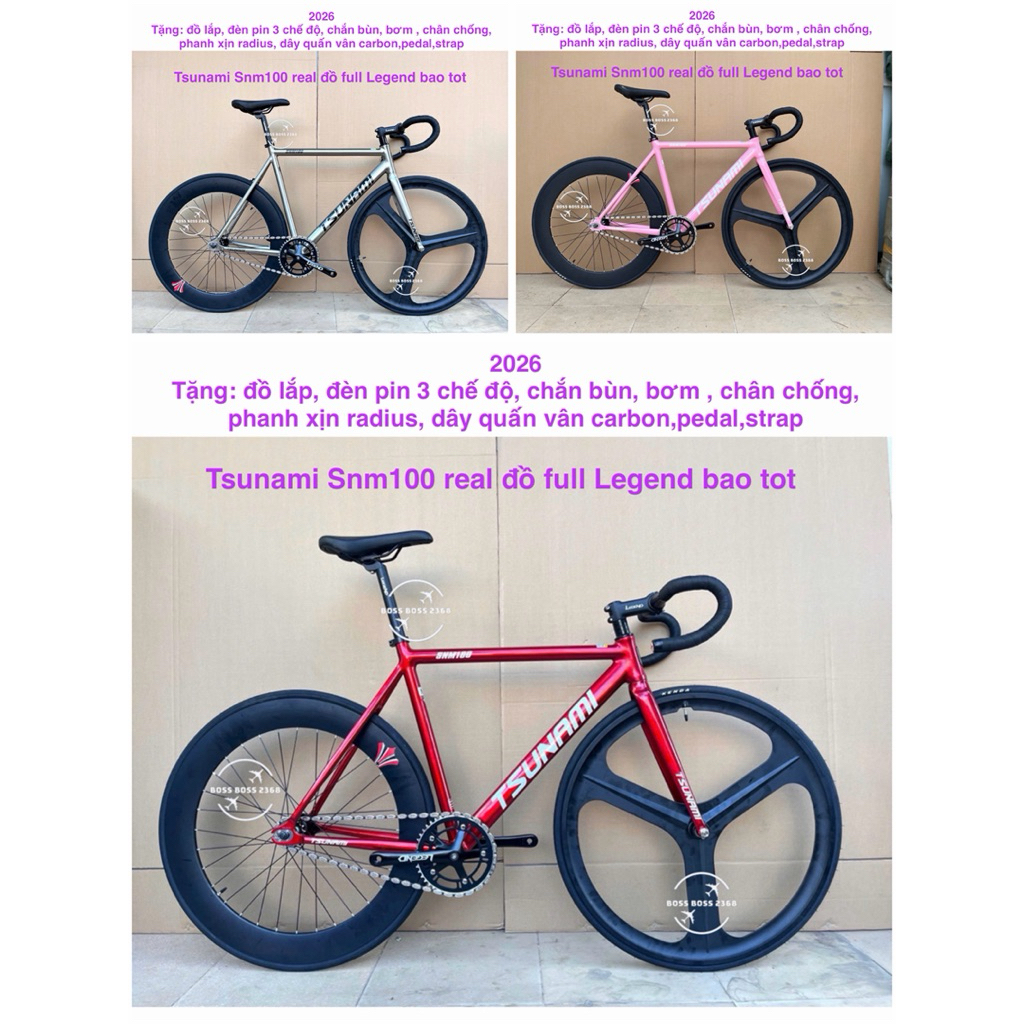 fixed gear Tsunami snm100 hàng chính hãng :real( tặng nhiều đồ)