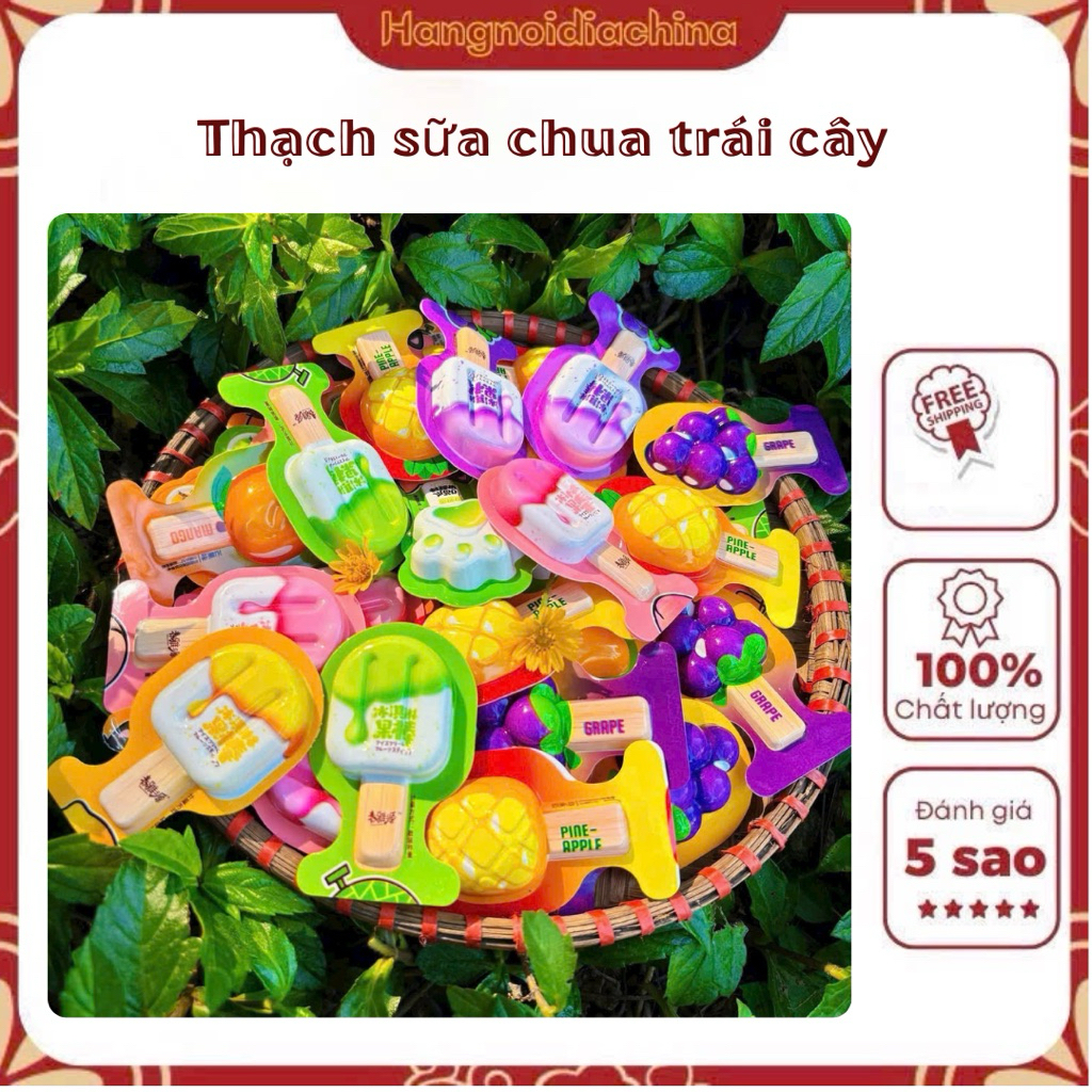 [1Kg]THẠCH QUE KEM TRÁI CÂY SỮA CHUA PHÔ MAI 3D