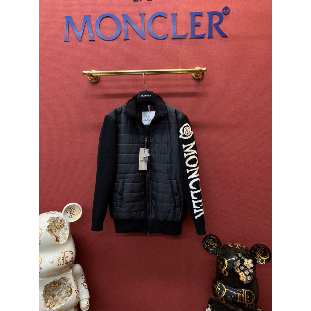 Áo Khoác Phao Moncler Tay Len