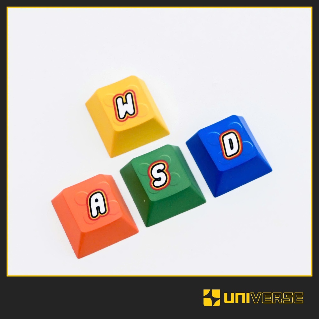 Keycap Lẻ 4 Nút WASD Keycap Lego Keycap PBT Cherry Profile In Dyesub Keycap Trang Trí Bàn Phím Unive