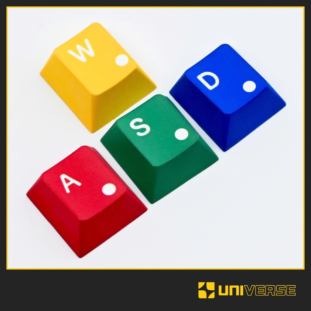 Keycap Lẻ 4 Nút WASD Keycap PBT Cherry Profile In Dyesub Keycap Trang Trí Bàn Phím Universe