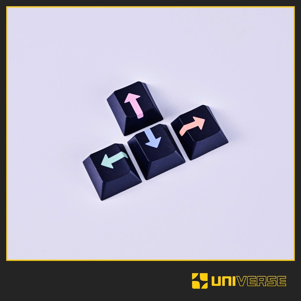 Keycap Lẻ 4 Nút Hướng Mũi Tên Màu Đen R1 Keycap PBT Cherry Profile In Dyesub Keycap Trang Trí Bàn Ph