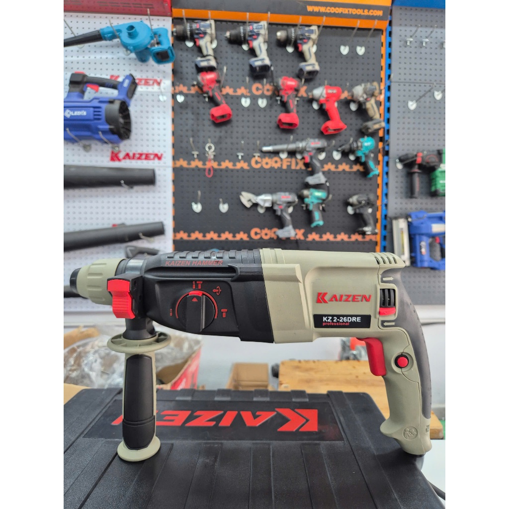 Máy Khoan Búa KAIZEN KZ 2-26DRE – SDS Plus – Khoan Đục Bê Tông | Chính Hãng - Bảo Hành 6 Tháng