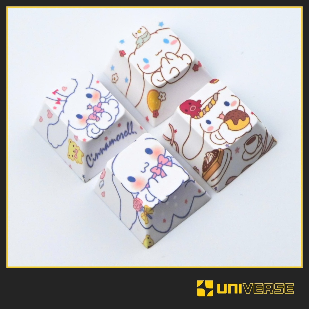 Keycap Lẻ 4 Nút Keycap Cinnamoroll R4 Keycap PBT Cherry Profile In Dyesub Keycap Cinnamoroll Bàn Phí