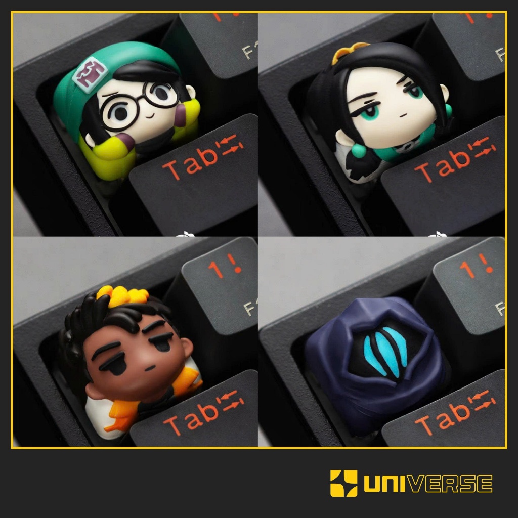 Keycap Artisan Valorant Lobo - Keycap Valorant cherry R4 Keycap cho Bàn Phím Cơ - Killjoy, Jett, Sag