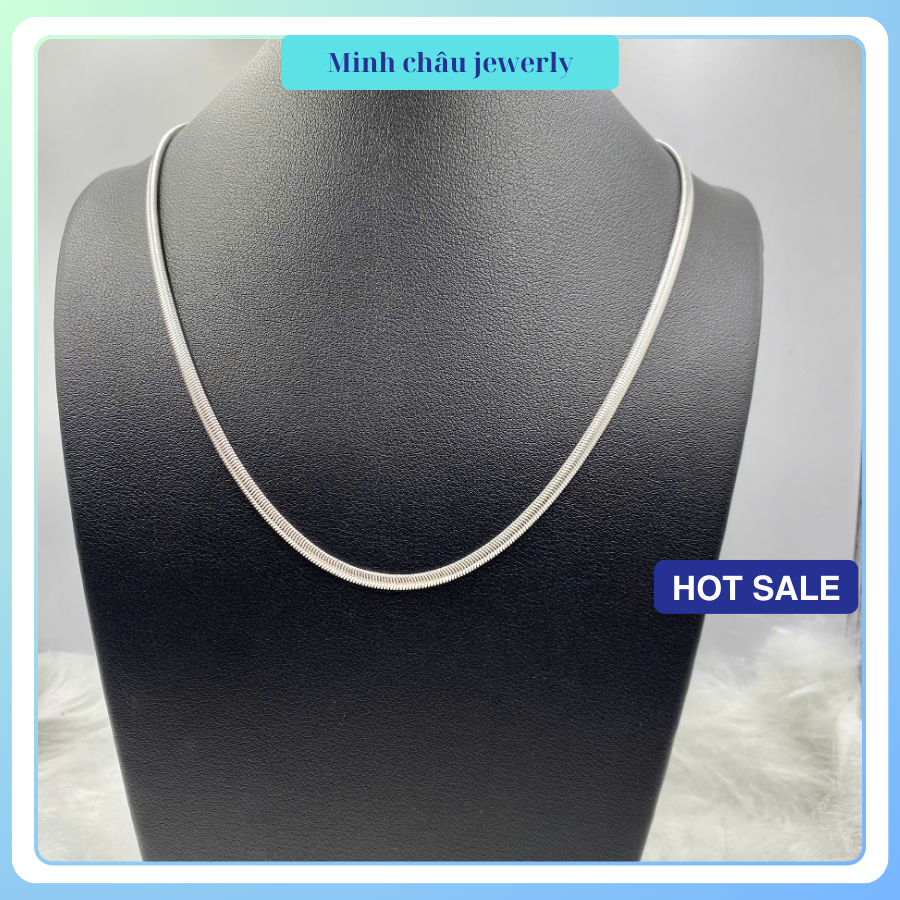 Dây chuyền nam mạ S925 bản lụa mềm dành cho nam, nữ- Dây bạc nam DC09