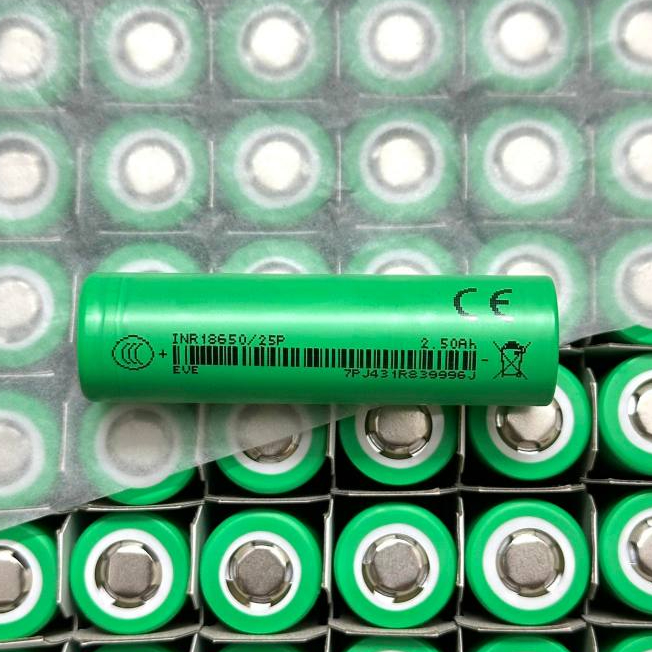 Pin EVE 25P Dung Lượng 2500mAh Xả Cao 12C 30A Hàng Mới 100% Nhập Khẩu Chính Hãng