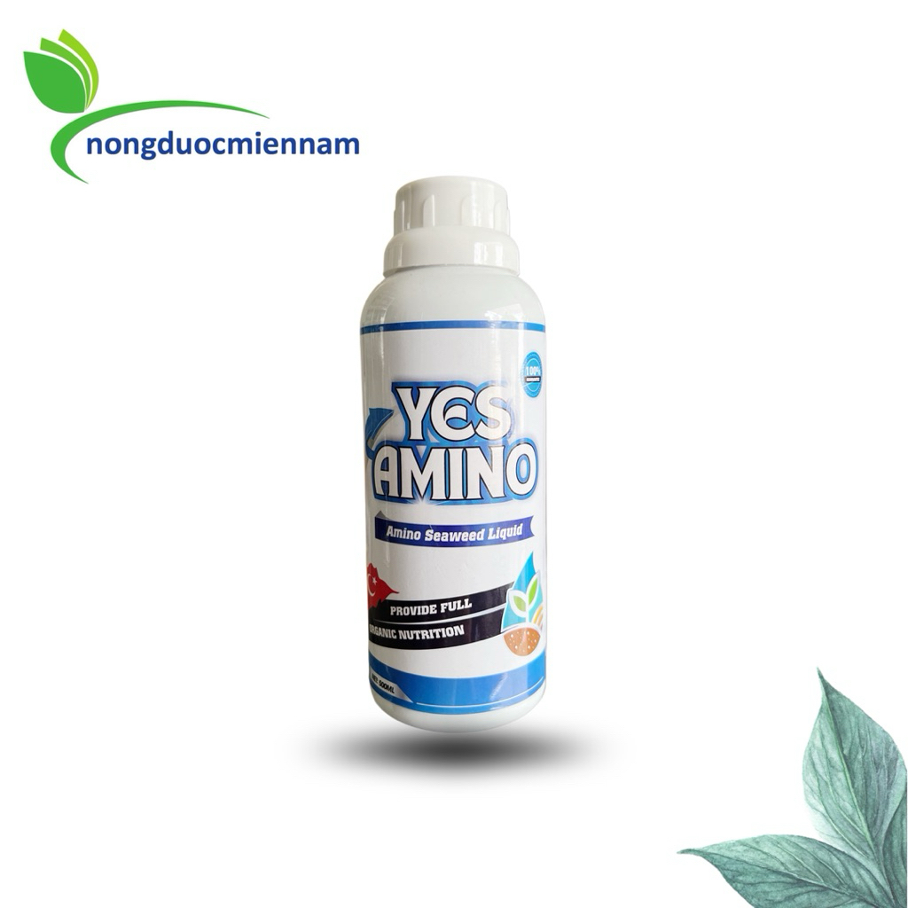 Phân bón lá hữu cơ YES AMINO & Rong biển dạng lỏng (500ml) Amino acid 45% xuất xứ Thổ Nhĩ Kỳ