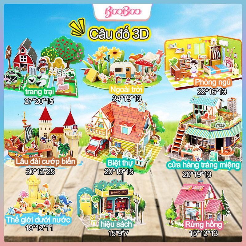 💛Lớn!! Siêu phải chăng💛Đồ chơi lắp ráp 3D dành cho trẻ em câu đố giáo dục sớm