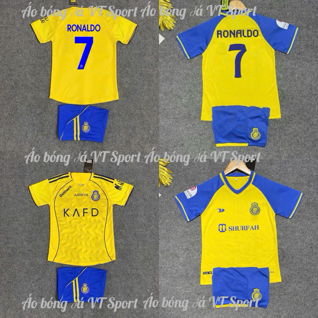 Bộ Quần Áo Bóng Đá Banh Trẻ Em CLB Alnassr 2025 / 2026 - ( QUẦN + ÁO )+(IN SẴN) -  Vải Mè Kim Cao Cấ