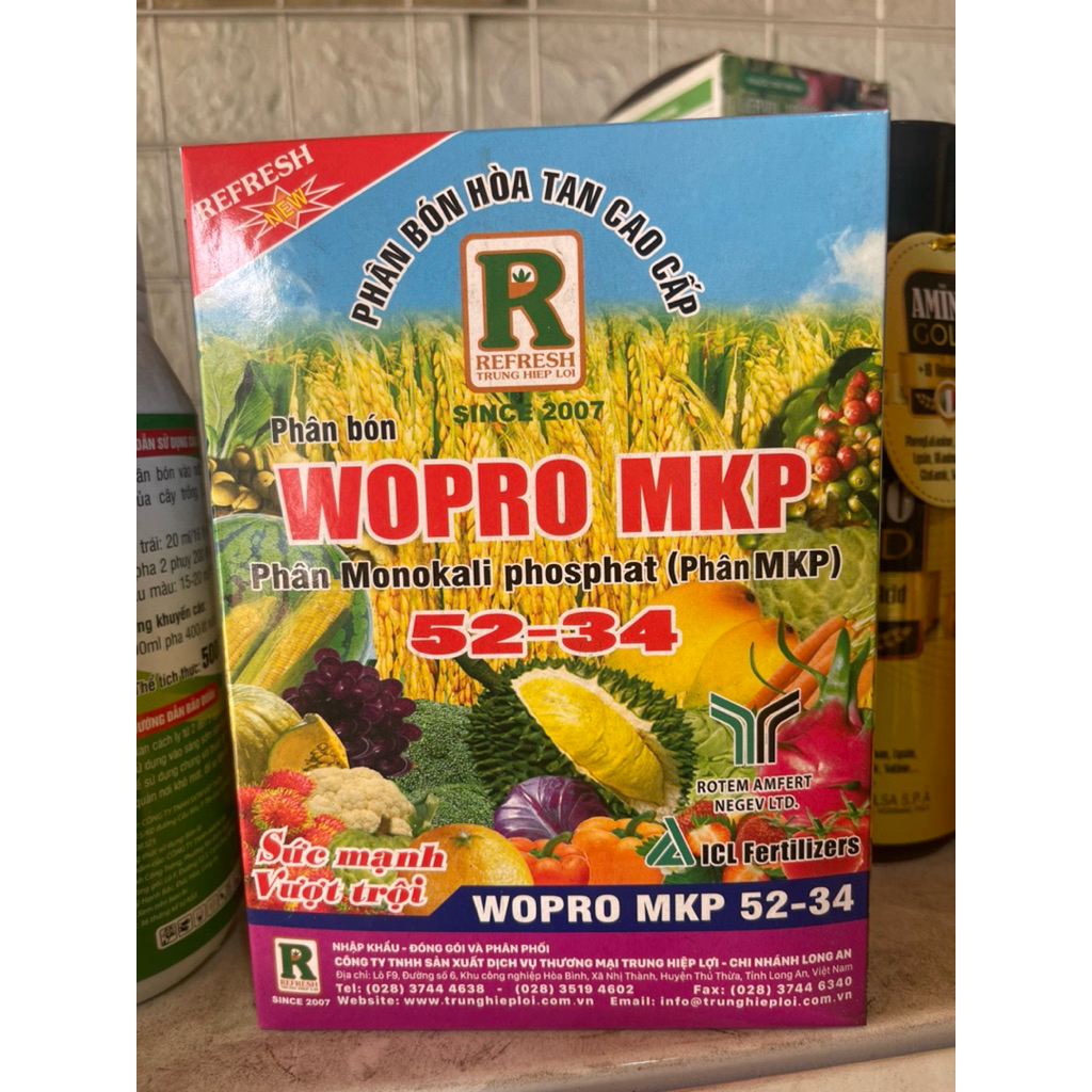 MKP 0-52-34(Tạo mầm hoa,chặn đọt,nuôi trái)