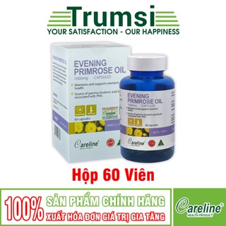 Dầu Hoa Anh Thảo Evening Primrose Oil 1000mg Careline Úc 60V Cân Bằng Nội Tiết, Điều Hòa Kinh Nguyệt