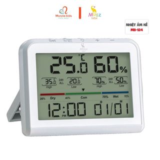 Nhiệt ẩm kế điện tử Moaz Bebe MB124 thiết bị đo nhiệt độ phòng và độ ẩm cho bé - Monnie Kids