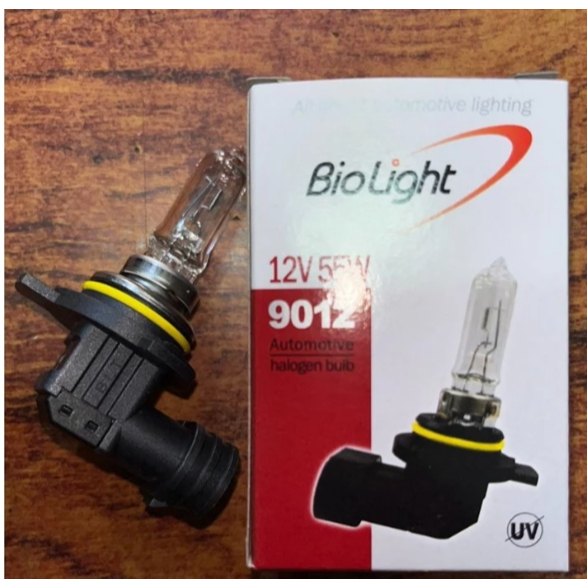 Bóng pha ô tô 9012 đầu xanh. Bóng đèn pha Halogen HCL