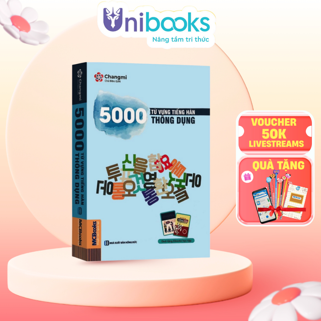 Sách - 5000 Từ Vựng Tiếng Hàn Thông Dụng - MCBooks