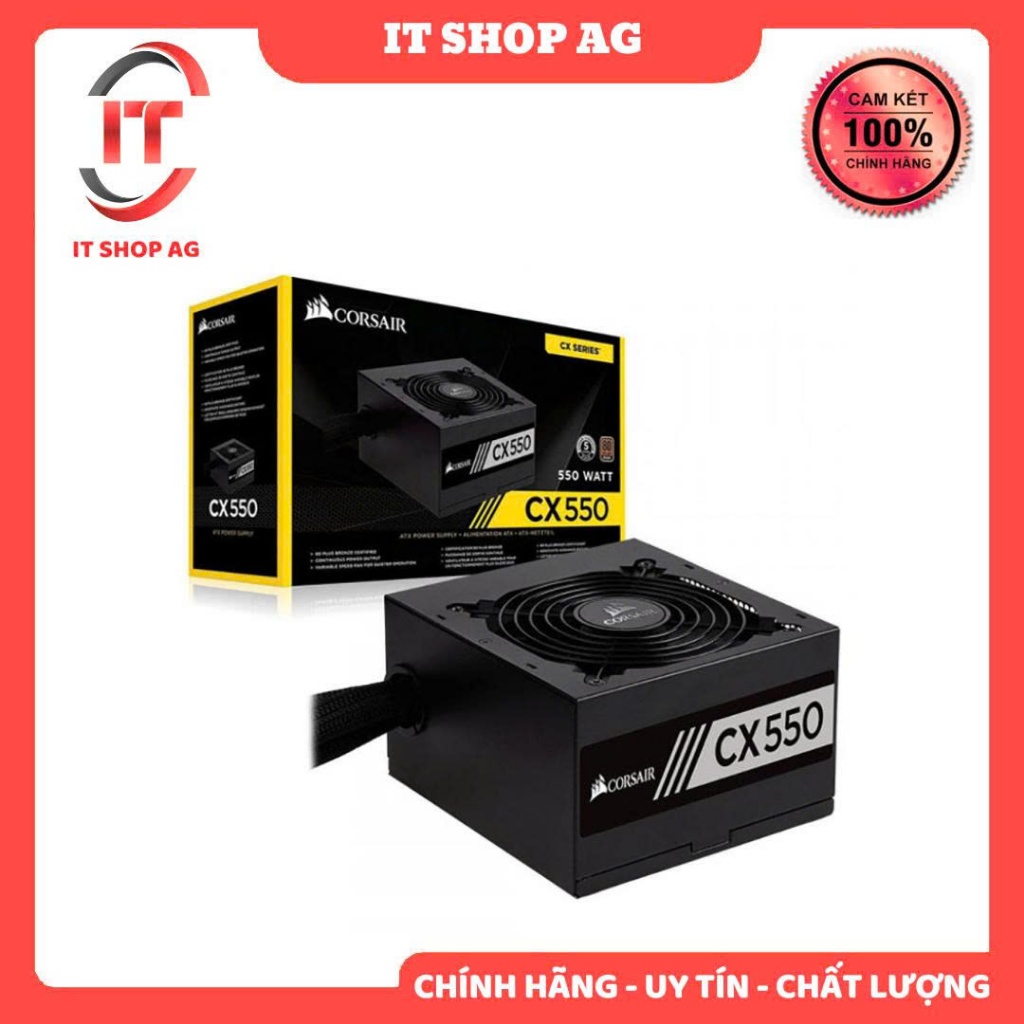 Nguồn Corsair CX550 | 550W, 80 Plus Bronze, ATX Chính Hãng Phân Phối