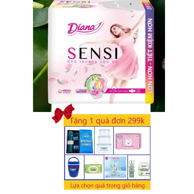 [Gói Lớn 20 Miếng] - 1 Gói Diana Sensi Khô Thoáng Cho Da 20 Miếng- Diana Sensi Siêu Mỏng Cánh 20 Miế