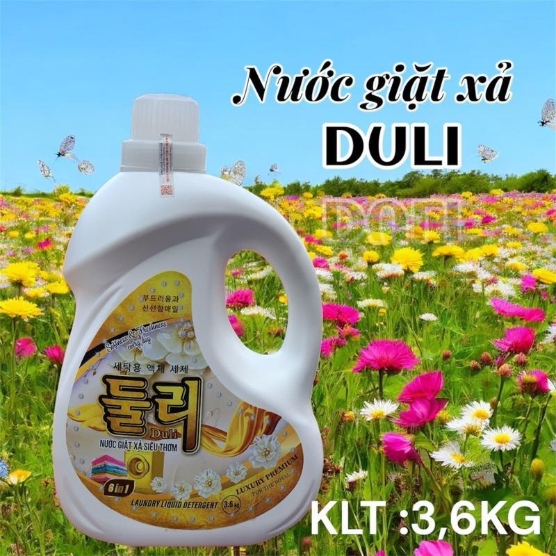 NƯỚC GIẶT XẢ DULI CAO CẤP CAN 3,6L VỚI HƯƠNG HOA TUYLIP