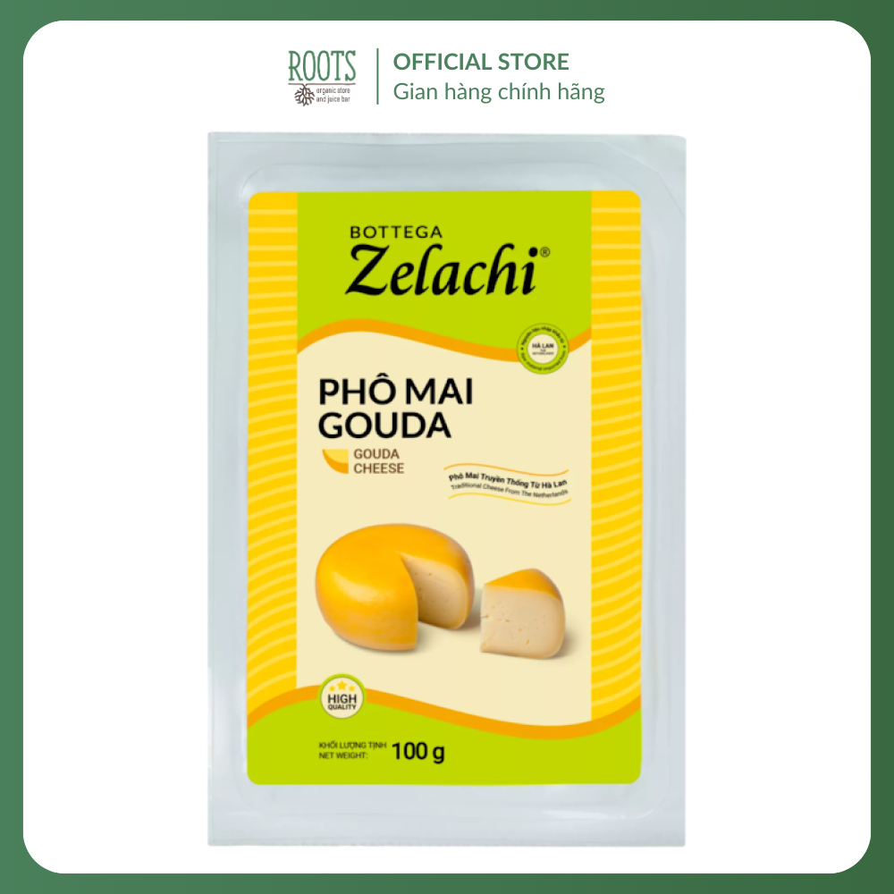 (Ship hỏa tốc) BOTTEGA ZELACHI - Phô Mai Gouda, Gouda Cheese (100g)