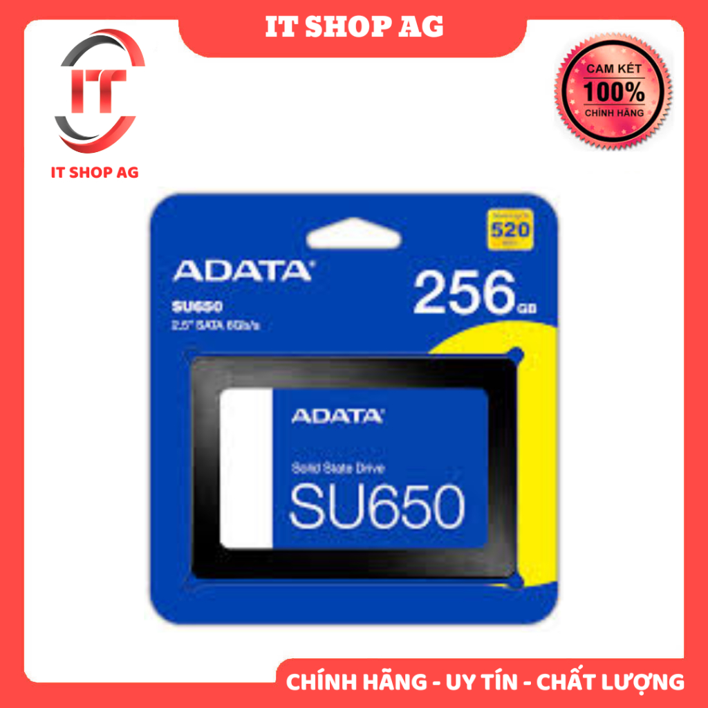 Ổ cứng SSD Adata SU650 256GB - SATA III, 2.5" - Chính hãng Phân phối