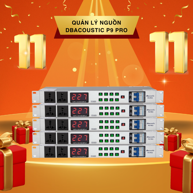 Quản Lý Nguồn DBAcoustic P9 Pro - 8 Cổng cắm điện - 8 đèn Led - Hàng chính hãng - Bảo Hành 12 Tháng