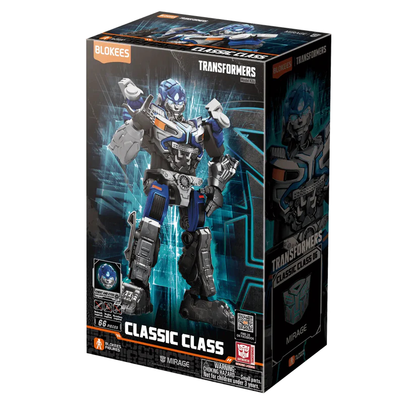 Blokees Figures - Transformers (Model Kit) 71151 - Classic Class(CC) 06 - Mirage(10cm)  (Luminous Ey