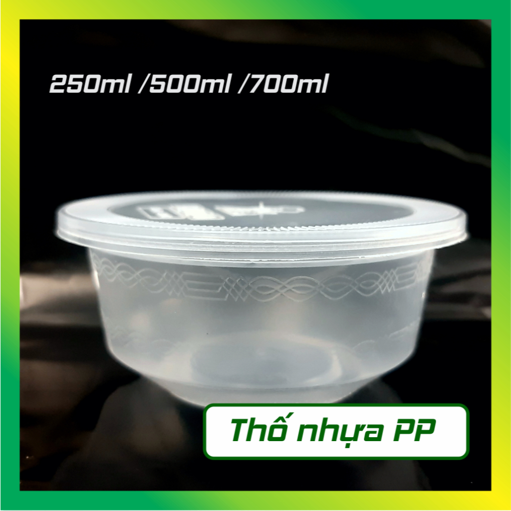[Lốc 50] Thố nhựa 250/500/700ml - VUI VUI STORE