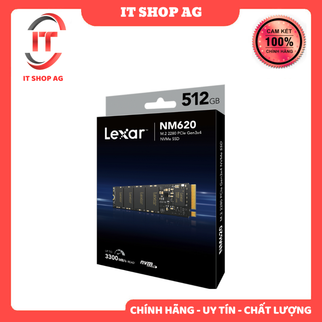 SSD Lexar NM620 512GB M.2 PCIe Gen 3x4 - Chính hãng phân phối
