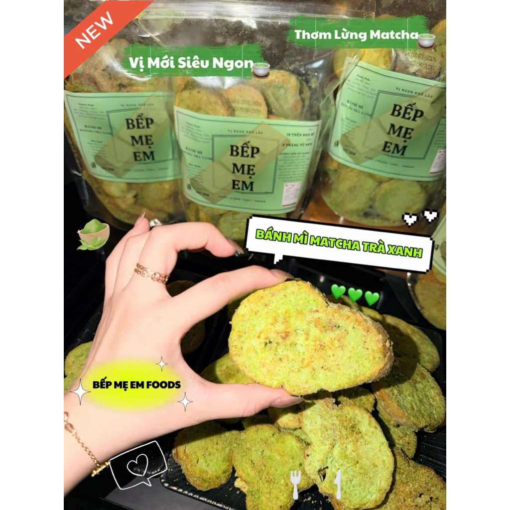 BÁNH MỲ SẤY BẾP MẸ EM VỊ MATCHA
