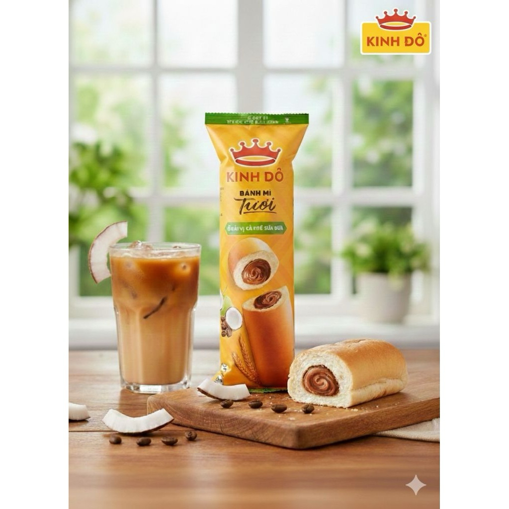 Bánh Mì Tươi Kinh Đô Ổ Dài Vị Cà Phê Sữa Dừa