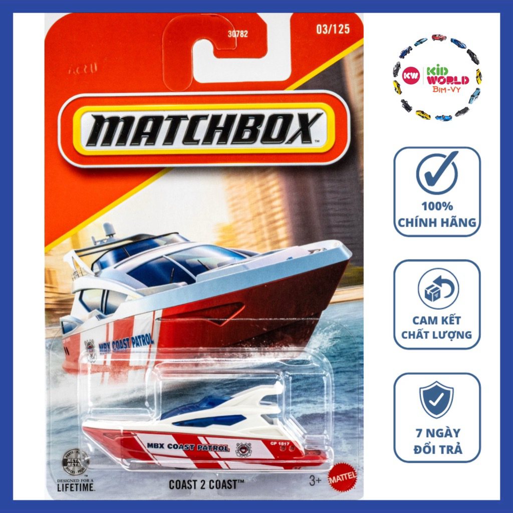 Tàu cano mô hình Matchbox Coast 2 Coast JHM70.