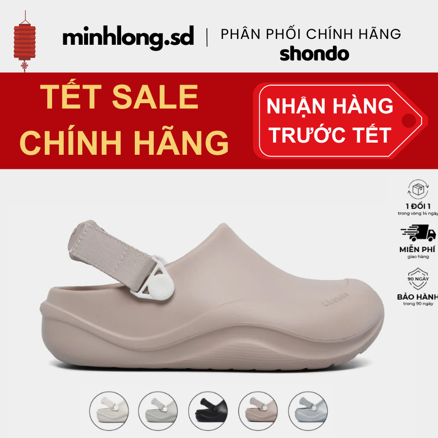 Giày Clog nhựa đi mưa, sandal, Sục Suke đủ màu Nam Nữ chính hãng Shondo