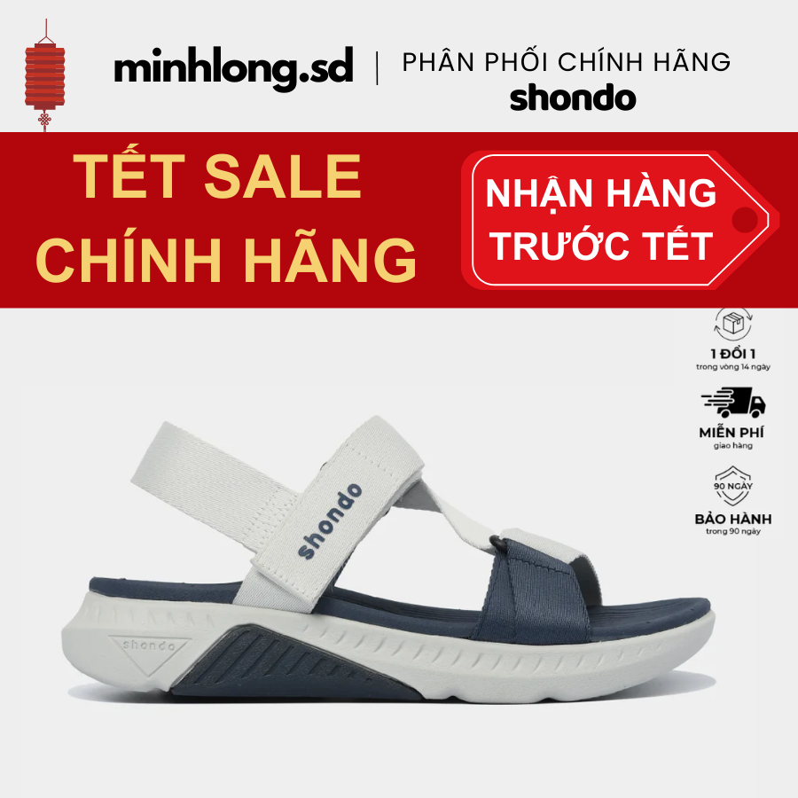 Giày Sandals Nam Nữ Shondo F7 Racing Phối Màu Xám Rêu Xanh Dương F7R2435