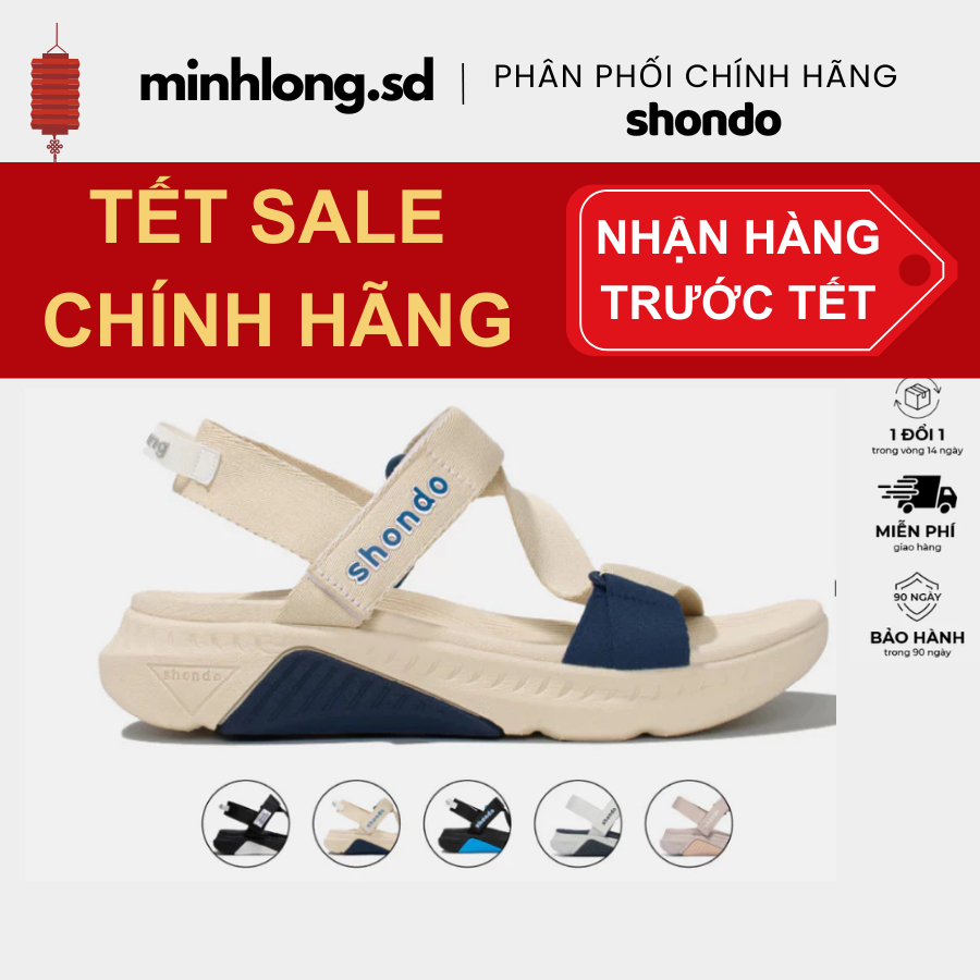 Giày Sandal Nam Nữ F7R Thoải Mái, Nhẹ Êm Shondo Nhiều Màu