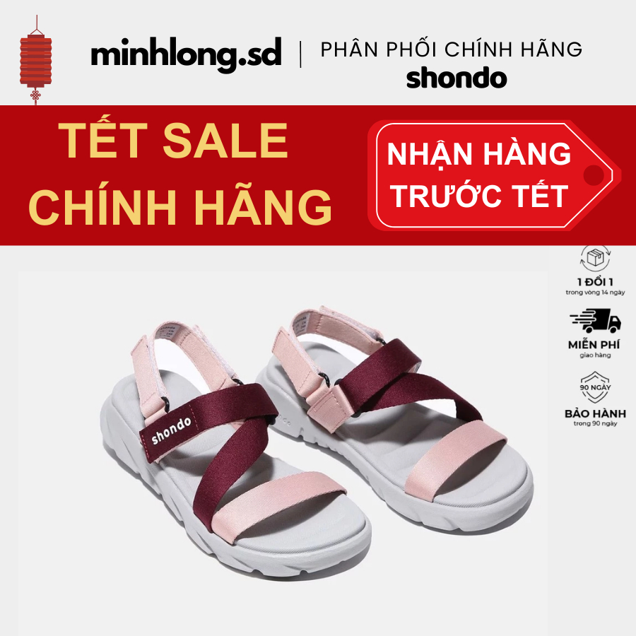 Giày Sandal Shondo F6 sport Ombre Hồng Nâu - F6S2162