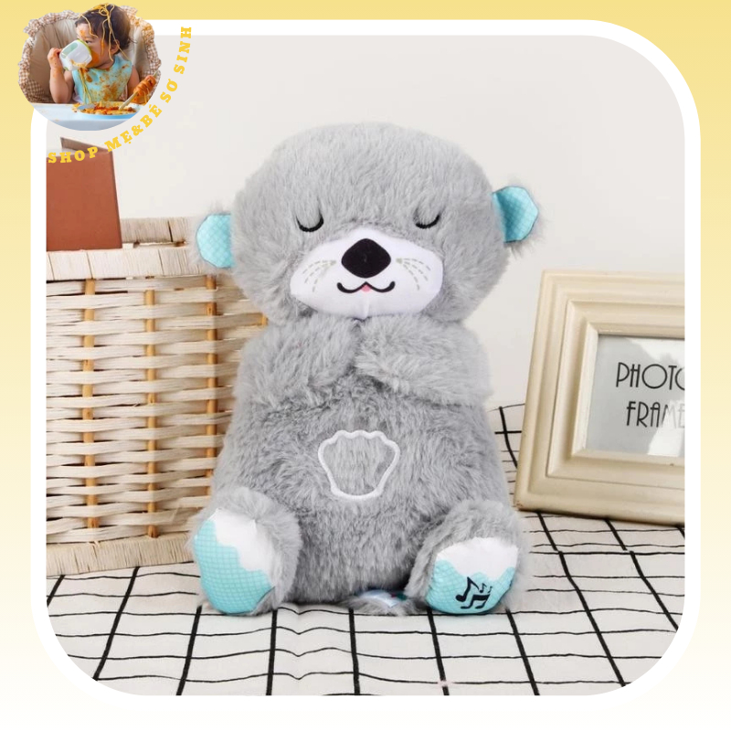 Gấu bông nhịp thở rái cá otter, koala có nhạc êm dịu ru ngủ cho bé