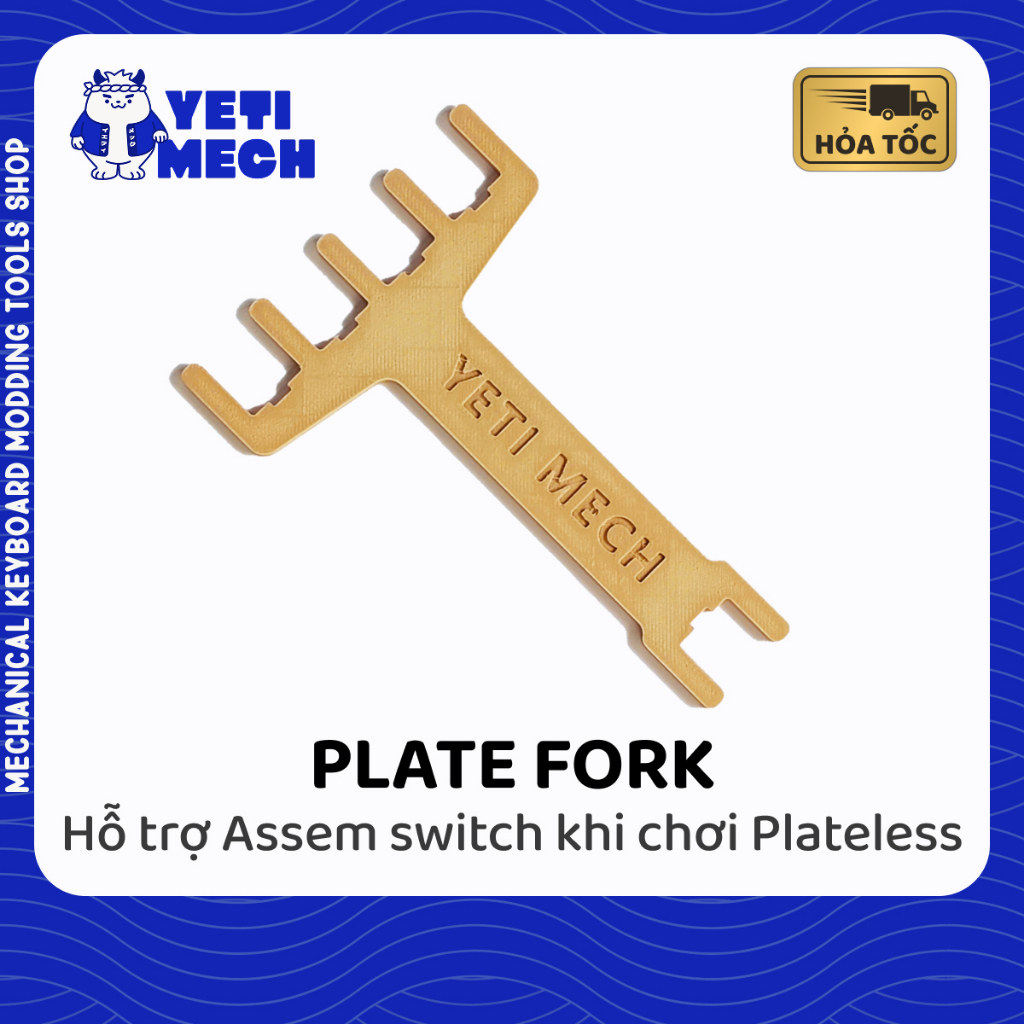[3D Print] Plate Fork Dụng Cụ Căn Chỉnh Plate | Hỗ Trợ Assem No Foam | Assem Phím Cơ | Yeti Mech