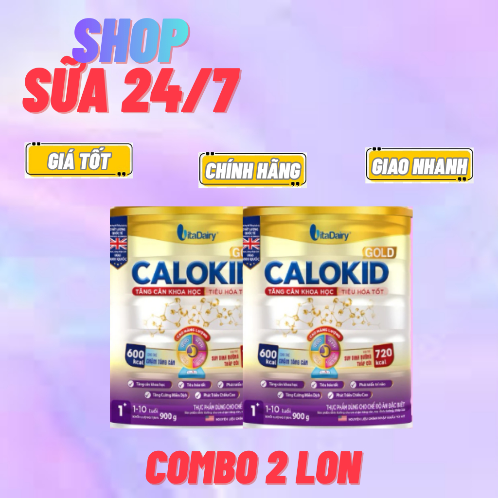 [Tích điểm-Đổi quà] Combo 2 lon Calokid 1+ lon 900gr(Date mới nhất)