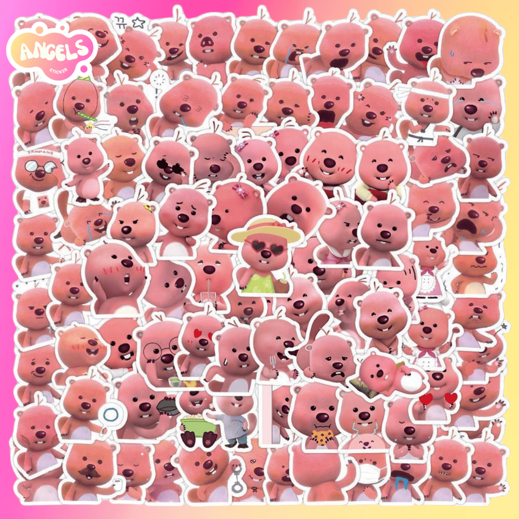 19 - Set 50 Sticker Hoạt Hình Meme Loopy Dễ Thương