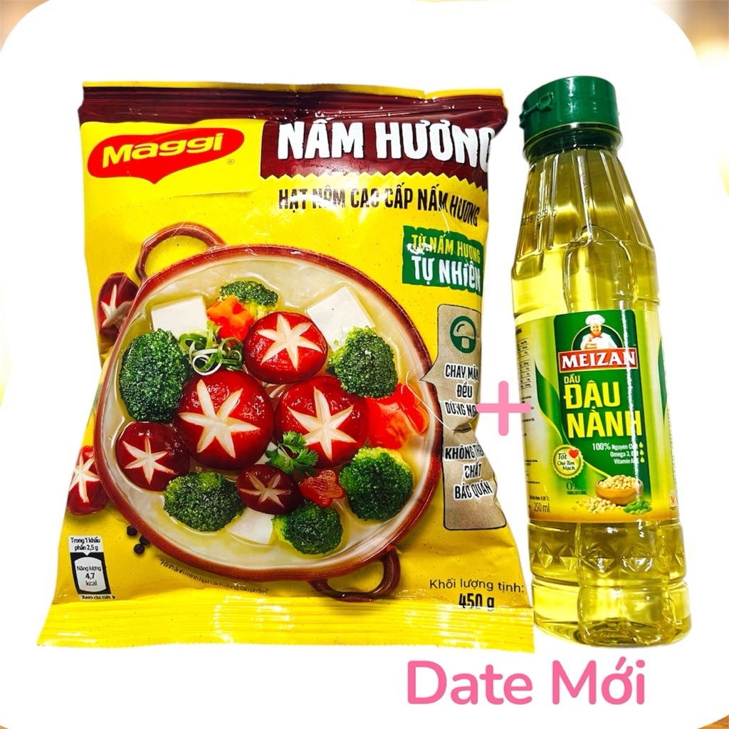 (Tặng Dầu Ăn Meizan 250ML)  Hạt Nêm Maggi 450gram + Thêm Dầu Ăn Meizan 250ML (DATE MỚI)