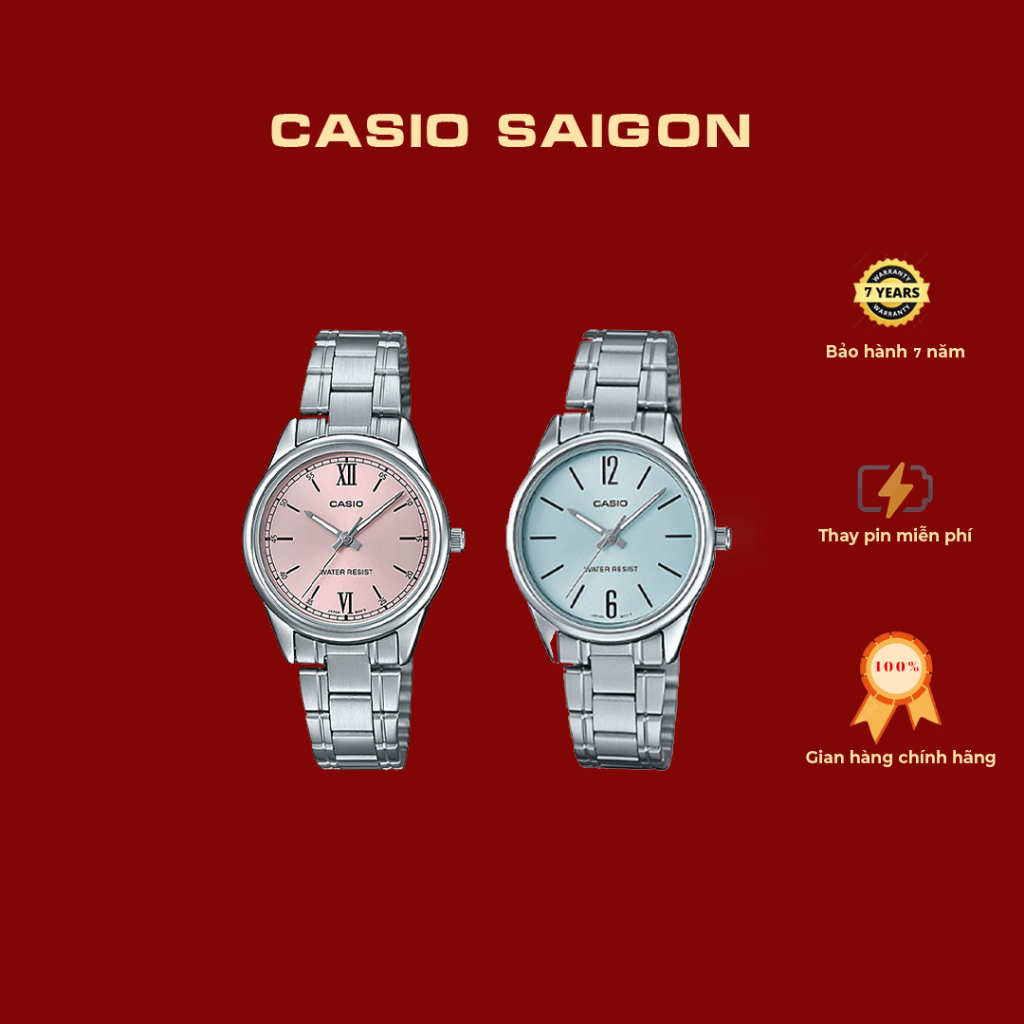 (Chính Hãng) Đồng Hồ Casio Nữ LTP-V005 Dây Kim Loại Size 28.2mm - Bảo Hành 7 Năm