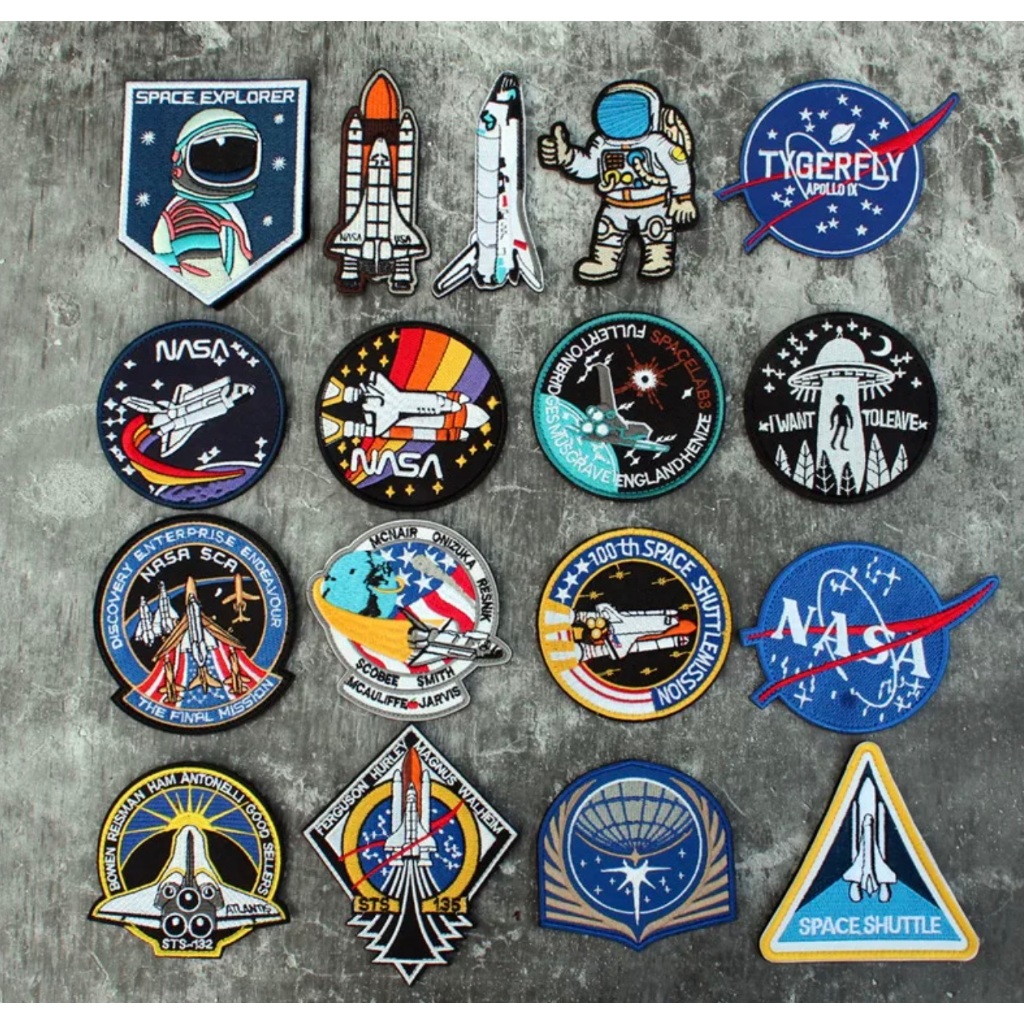 Patch vải velcro NASA dán ba lô, nón , quần áo , túi xách _retro