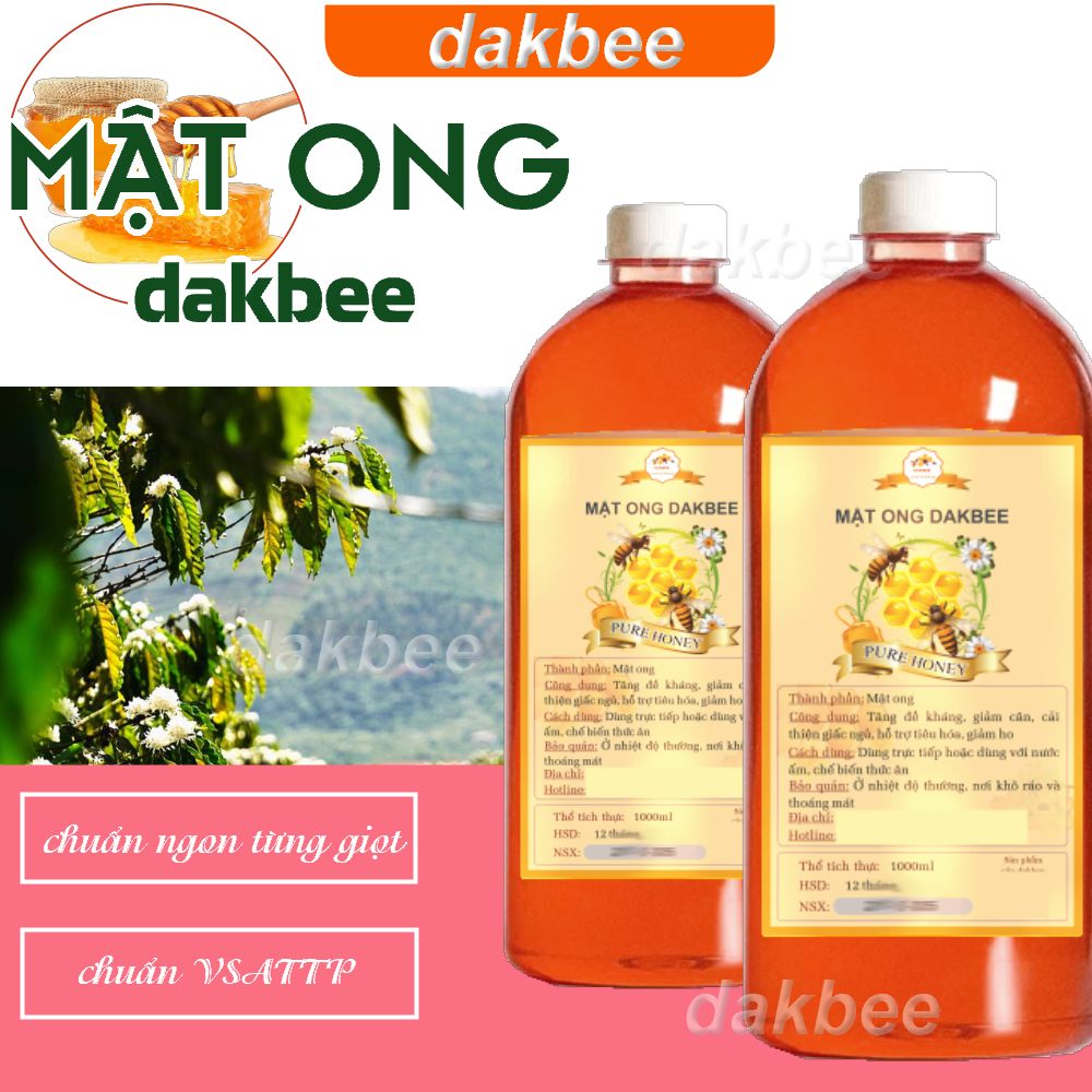 [TRỢ GIÁ] [BAO TEST] Mật ong dakbee chất lượng, tăng cường sức đề kháng, cải thiện hệ miễn dịch