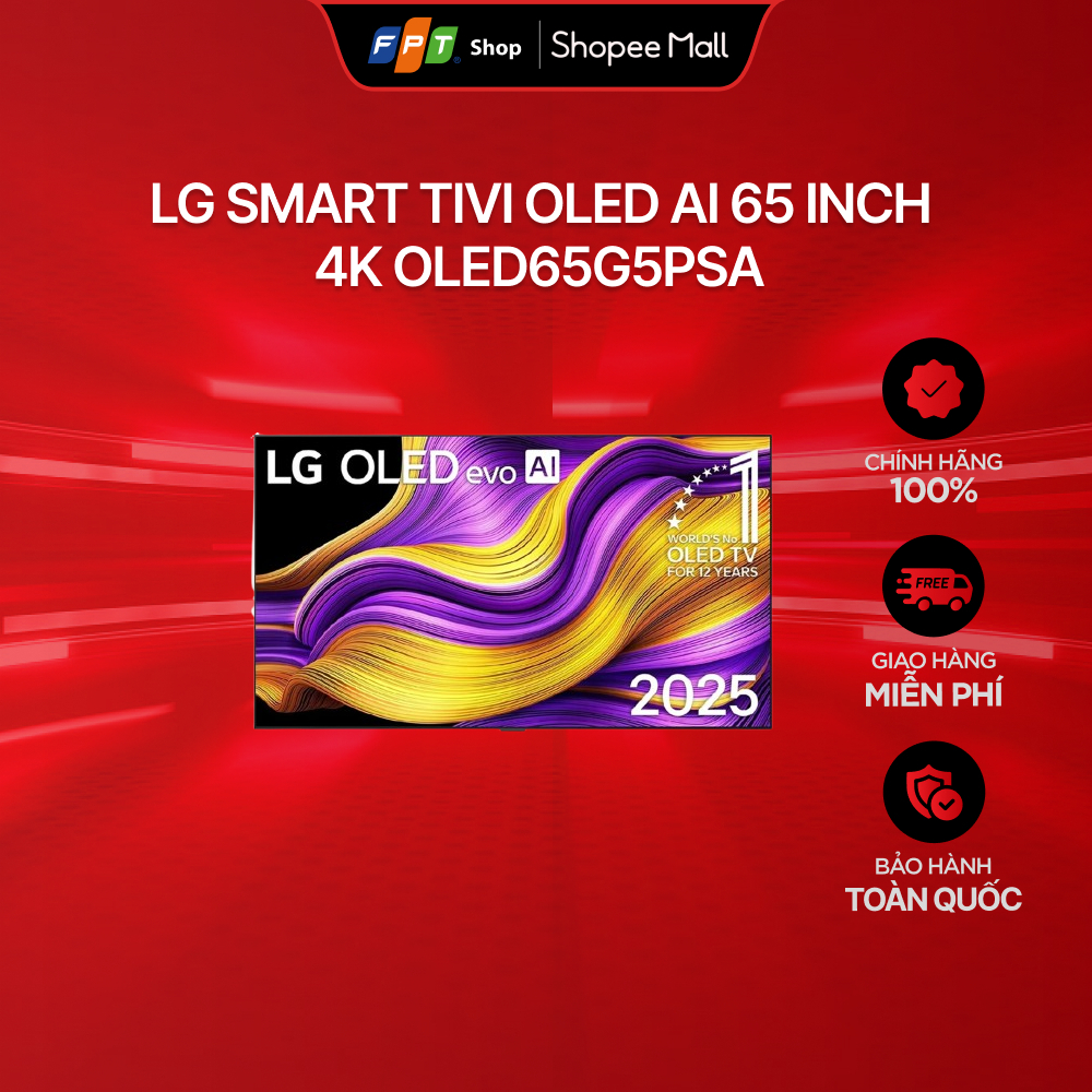 [Tặng kèm LG Smart TV UHD 43 inch 4K 43UA8450PSA] LG Smart Tivi OLED AI 65 inch 4K OLED65G5PSA